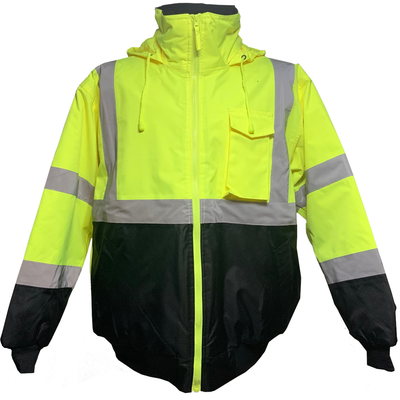 VENDACE High Visibility Reflective Safety Jackets for Men 2-in-1 ANSI Class  3 Hi Vis Winter Jacket Waterproof