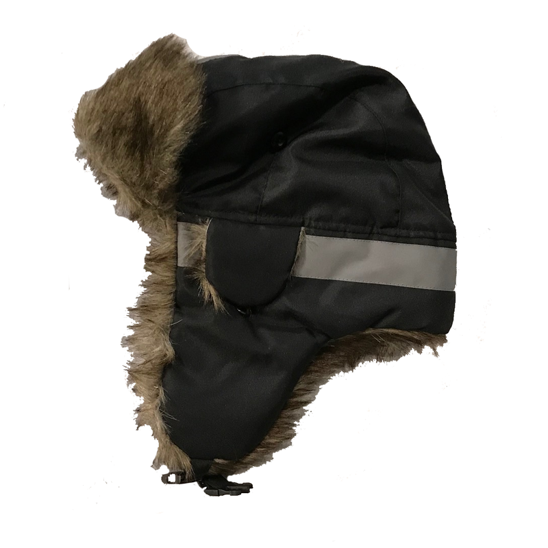 Petra Roc TTH-BLK Hi Vis Black Thermal Winter Trapper Hat