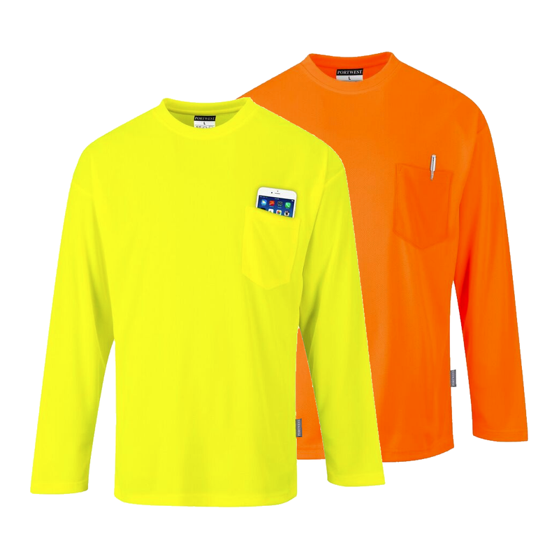 Portwest S579 Non ANSI Long Sleeve Pocket T-Shirt