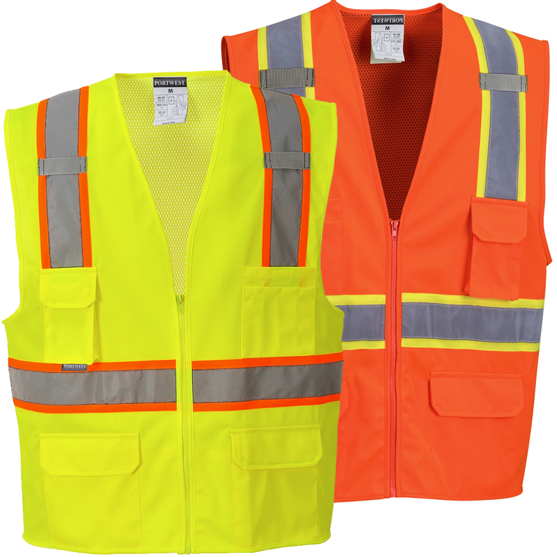 Portwest US372 Jackson Hi-Vis Contrast Safety Vest