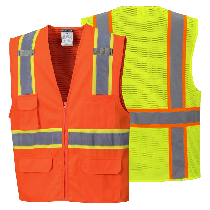 Portwest US372 Jackson Hi-Vis Contrast Safety Vest