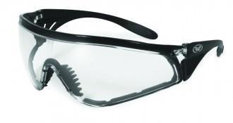 Global Vision Python Safety Glasses with Clear Lenses, Matte Black Frames