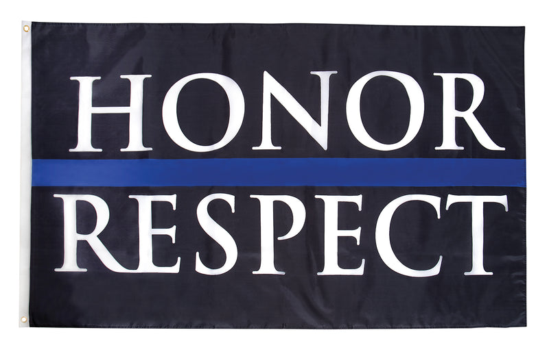 Rothco Honor & Respect Thin Blue Line Flag - 3&