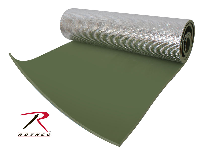 Rothco Thermal Reflective Sleeping Pad with Ties - Olive Drab