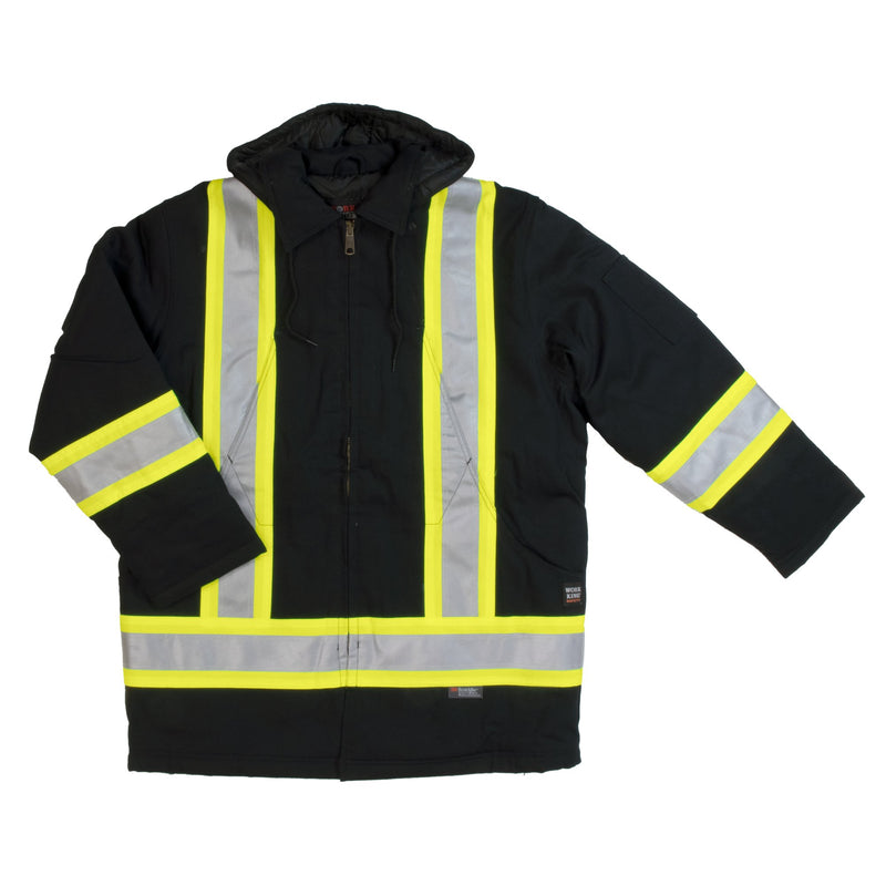 Work King S157 Class 1 HiVis Cotton Duck Parka