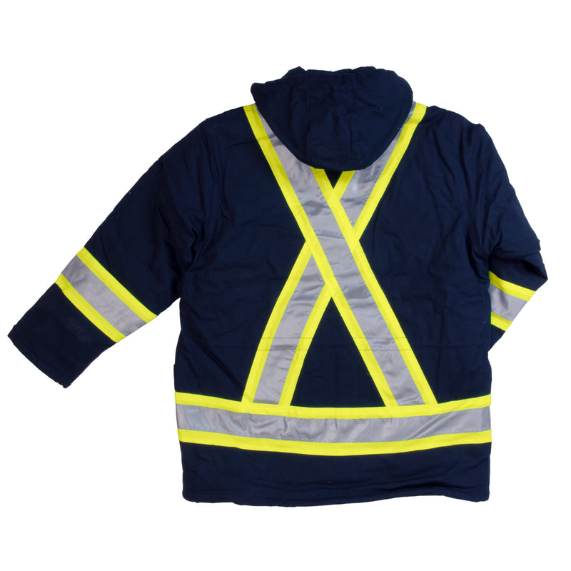 Work King S157 Class 1 HiVis Cotton Duck Parka