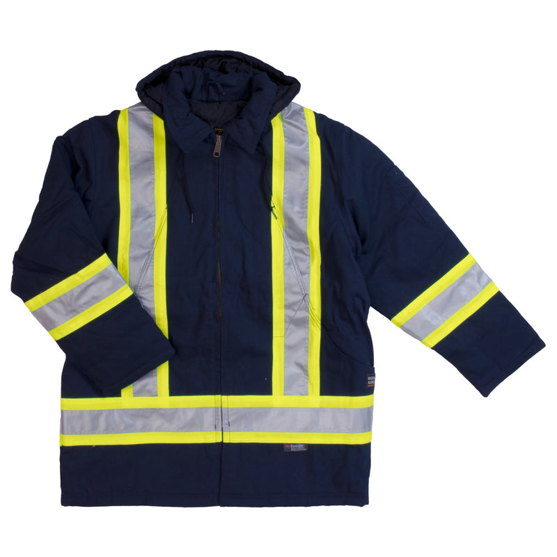 Work King S157 Class 1 HiVis Cotton Duck Parka