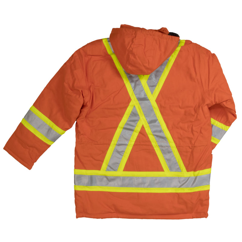 Work King S157 Class 1 HiVis Cotton Duck Parka