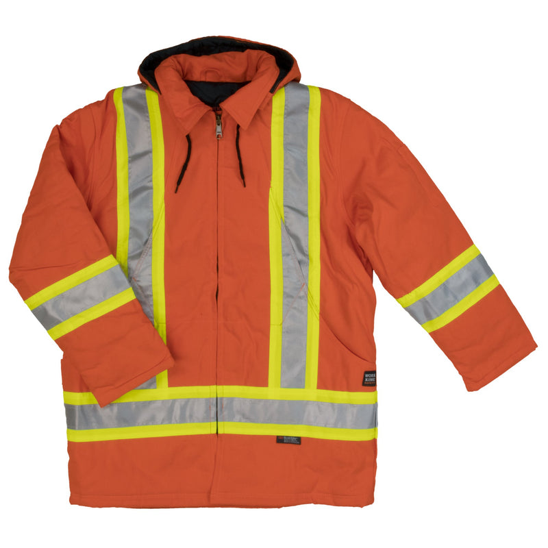 Work King S157 Class 1 HiVis Cotton Duck Parka