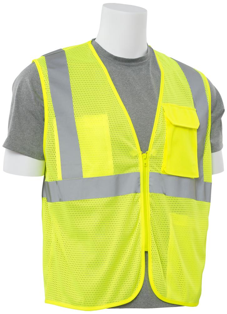 ERB S169 ANSI Class 2 Mesh Surveyor Vest with Zipper