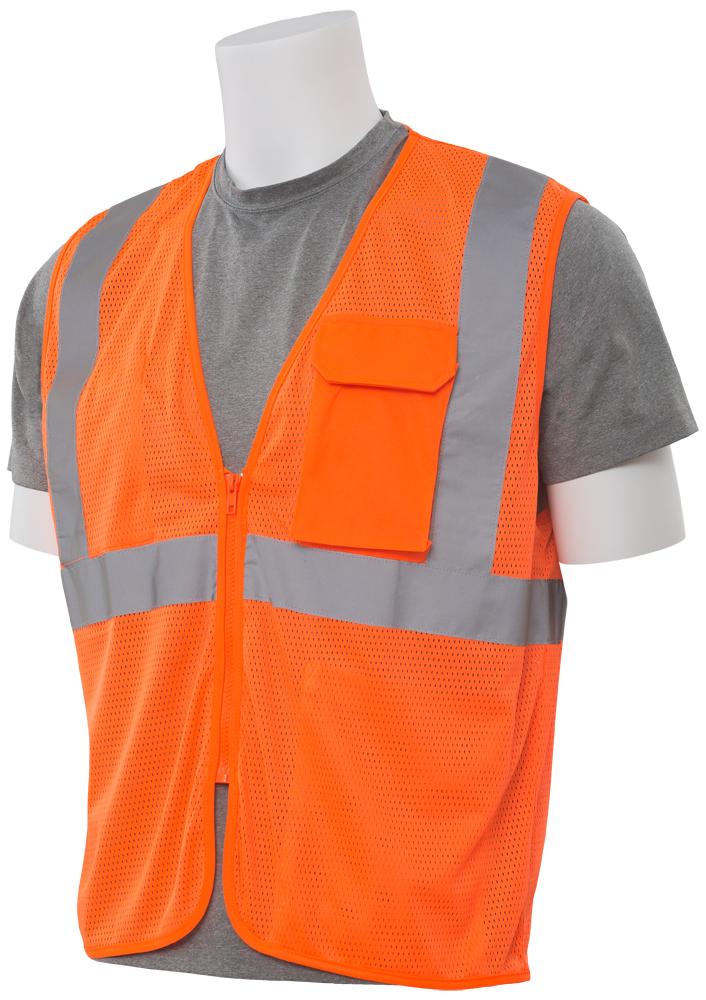 ERB S169 ANSI Class 2 Mesh Surveyor Vest with Zipper
