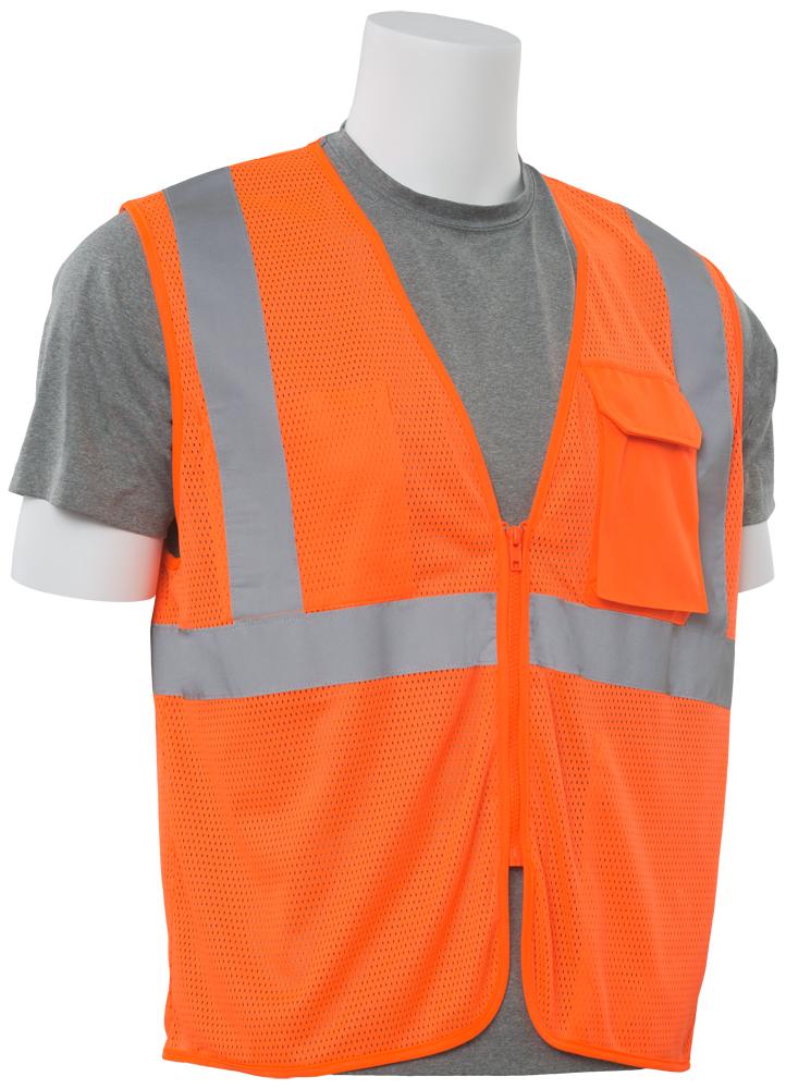 ERB S169 ANSI Class 2 Mesh Surveyor Vest with Zipper