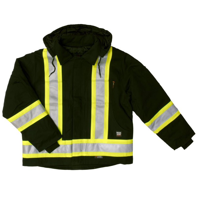 Work King S457 Class 1 HiVis Cotton Duck Jacket