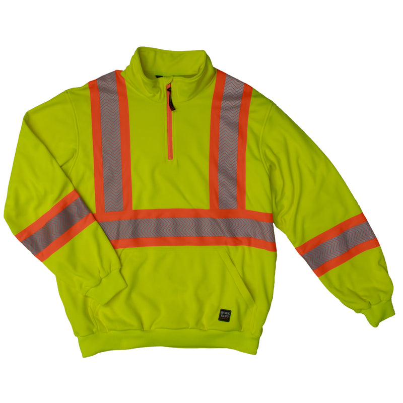 Work King SJ19 Class 2 HiVis 1/4 Zip Pullover