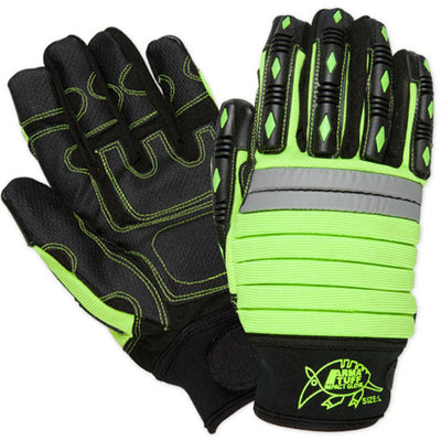 Southern Glove TPMECHG Arma Tuff Hi Vis Green PVC Palm Impact Gloves