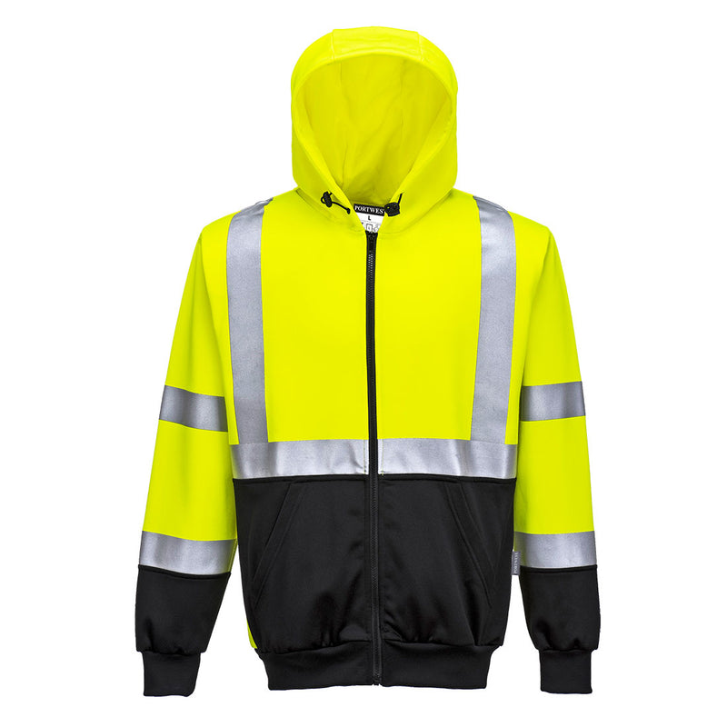 Hi-Vis Two-Tone Zipped Hoodie