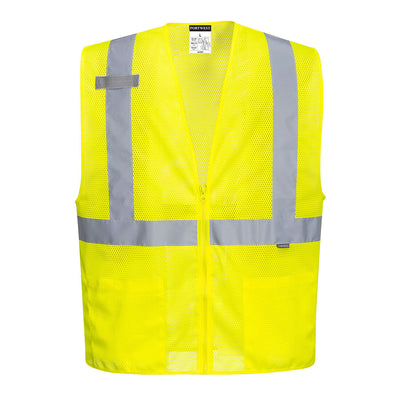Portwest UC493 Economy Mesh Zipper Safety Vest