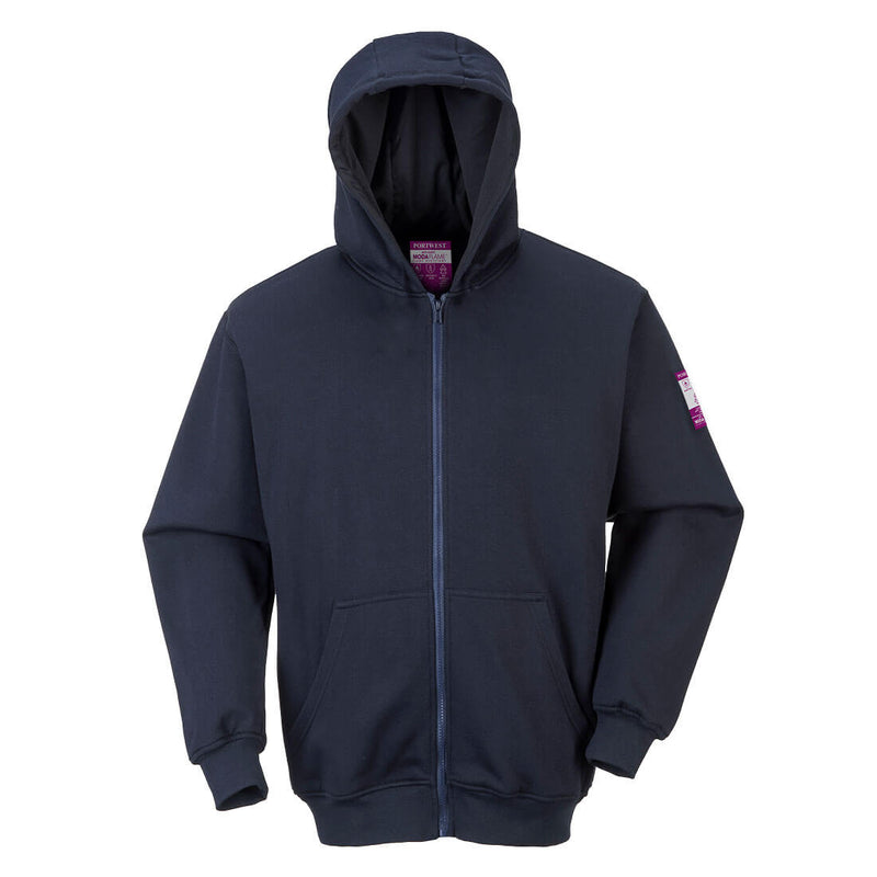 FR Zipper Front Hooded Sweatshirt