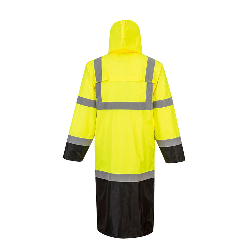 Portwest UH446 Hi-Vis Contrast 48" Rain Coat