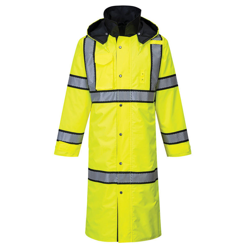 Portwest UH447 Hi-Vis Reversible 48" Rain Coat