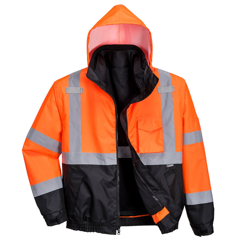 Portwest US365 Hi-Vis Premium 3-in-1 Bomber Jacket