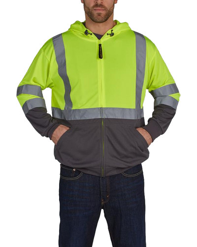 Utility Pro UHV829 Hi Vis Ultra Light Full Zip Hoodie