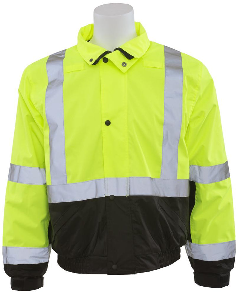 ERB W106 ANSI Class 3 Black Bottom Bomber Jacket