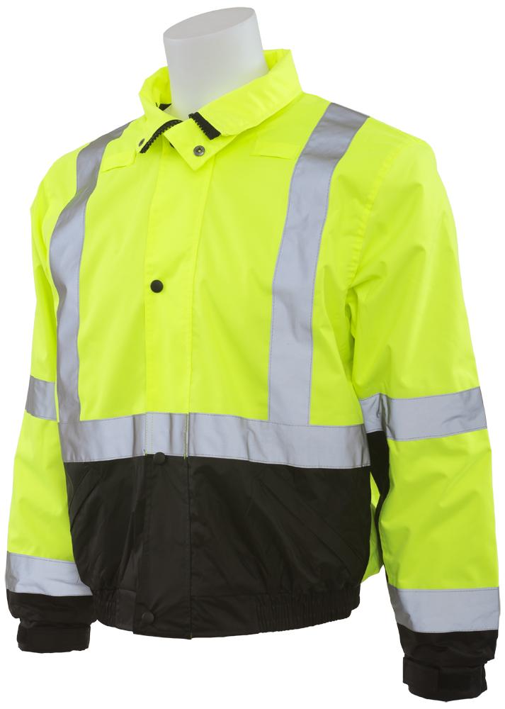 ERB W106 ANSI Class 3 Black Bottom Bomber Jacket