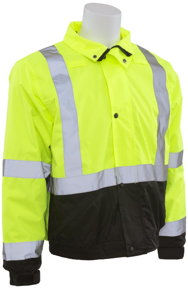 ERB W106 ANSI Class 3 Black Bottom Bomber Jacket