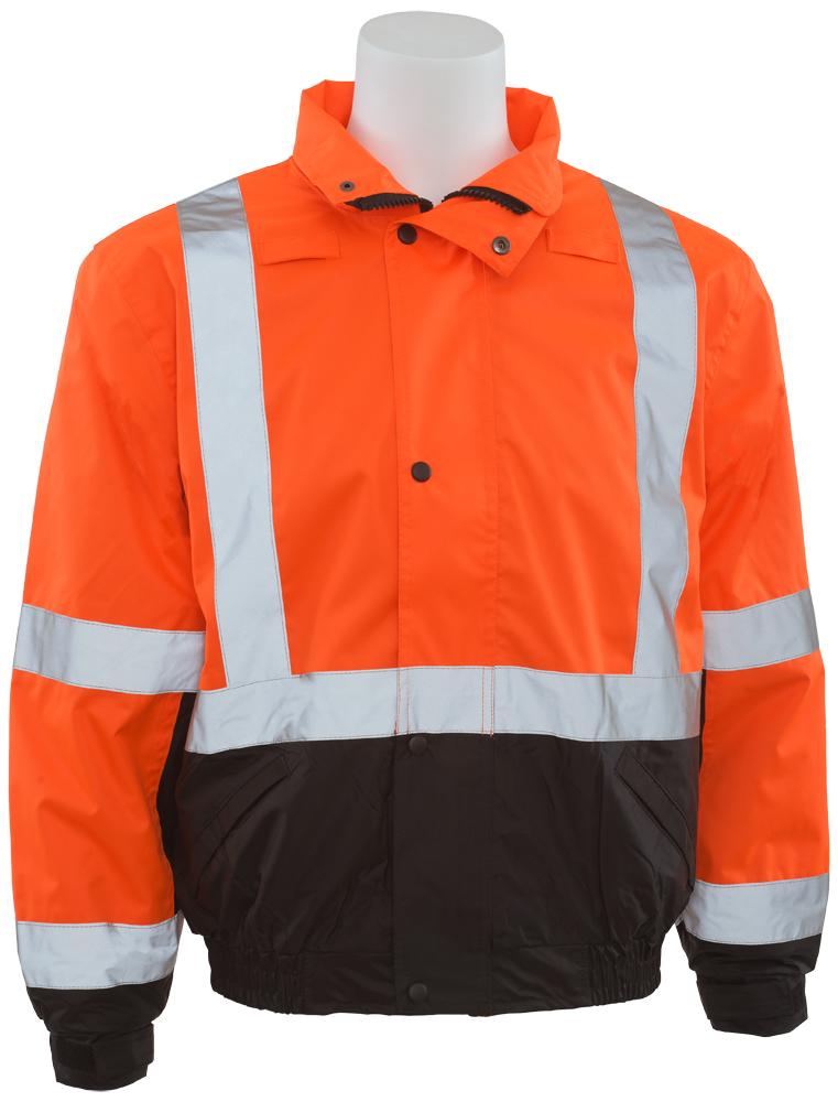 ERB W106 ANSI Class 3 Black Bottom Bomber Jacket