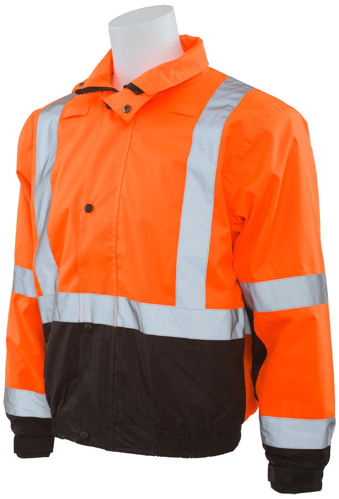 ERB W106 ANSI Class 3 Black Bottom Bomber Jacket