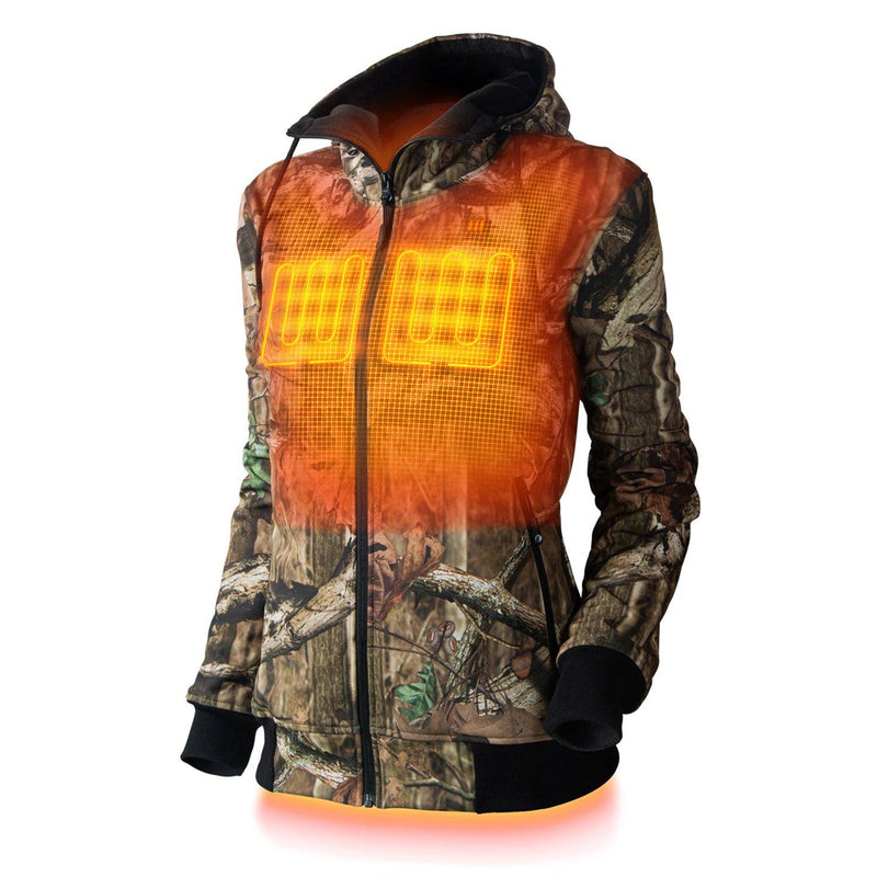 Gobi Heat Shadow Womens Heated Hunting Hoodie - Mossy OakÂ® Camo