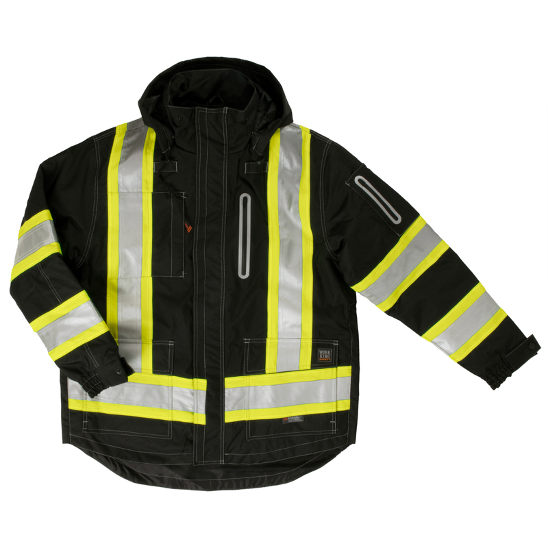 Work King S187 Class 1 HiVis Waterproof 4-in-1 Jacket