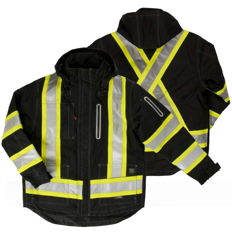 Work King S187 Class 1 HiVis Waterproof 4-in-1 Jacket