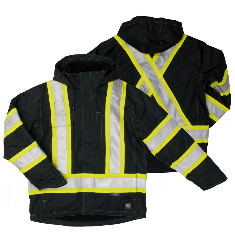Tough Duck S245 Class 1 HiVis Fleece Lined Jacket HiVis365 by