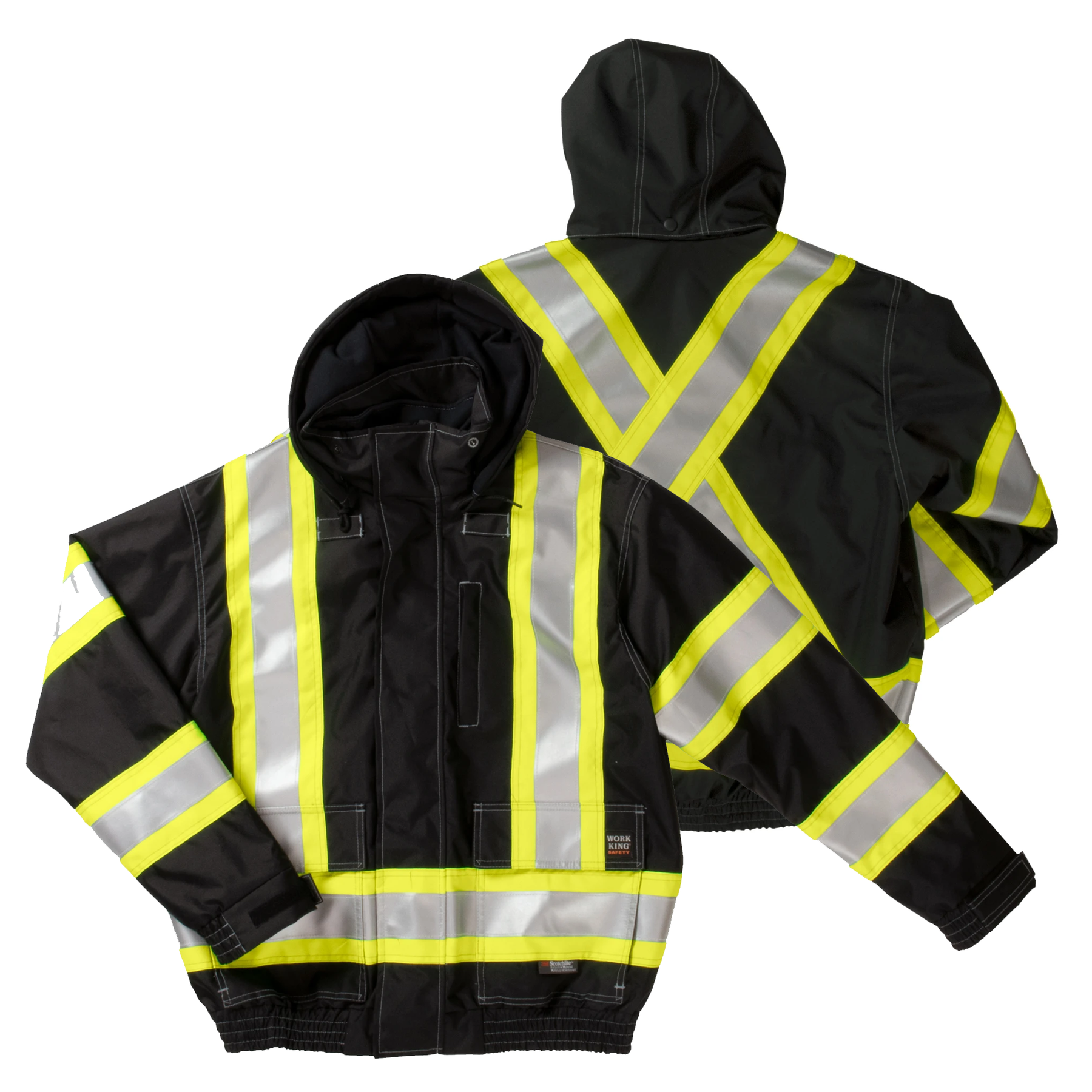 Tough Duck S413 Class 1 HiVis 3 in 1 Bomber Jacket