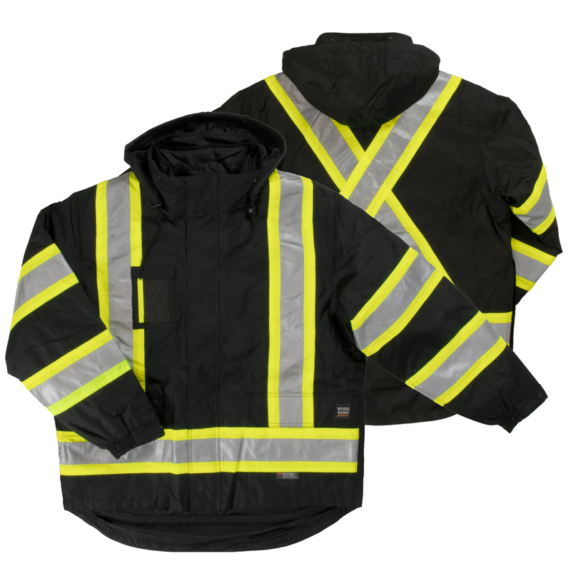 Tough Duck S426 Class 1 HiVis 5 in 1 Thermal Jacket HiVis365 by