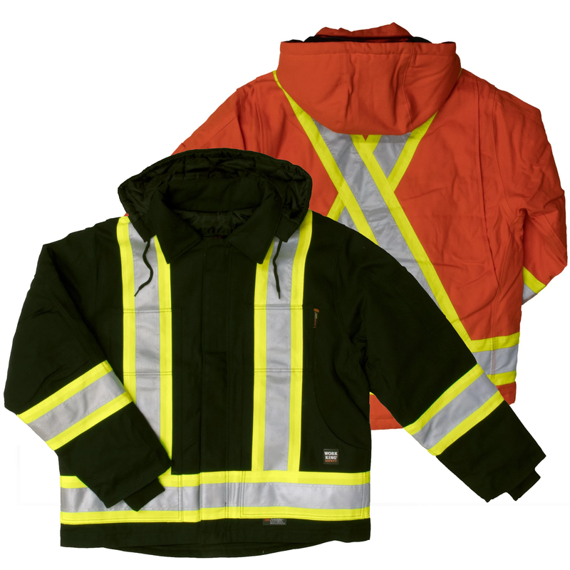 Work King S457 Class 1 HiVis Cotton Duck Jacket