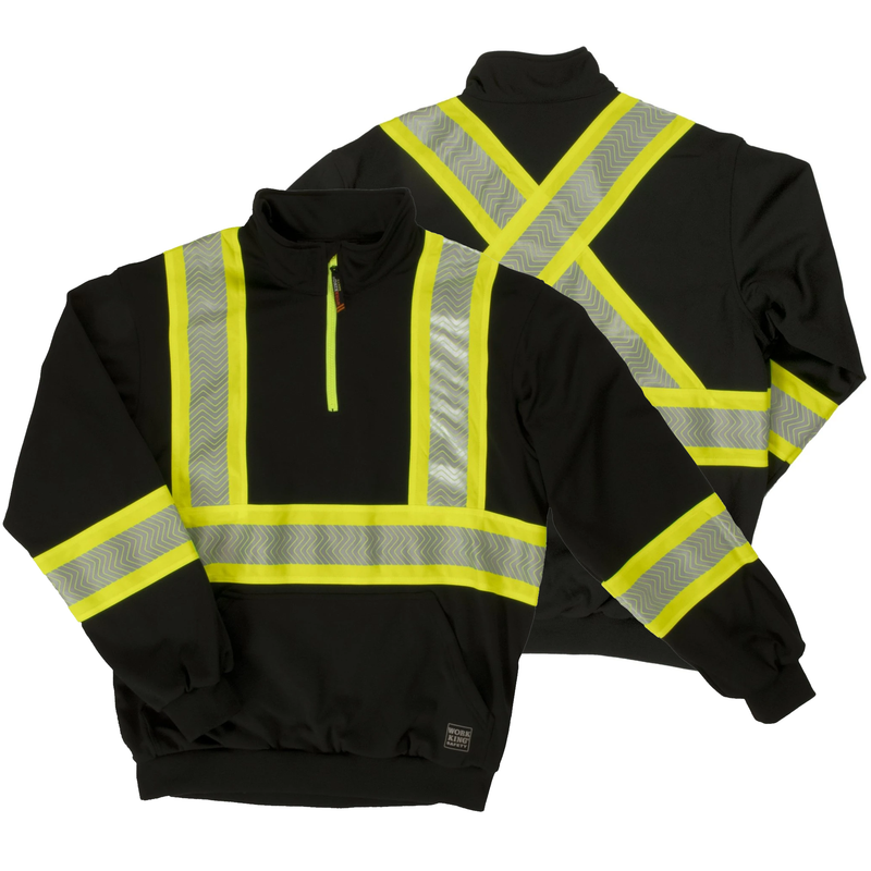 Work King SJ19 Class 1 HiVis 1/4 Zip Pullover