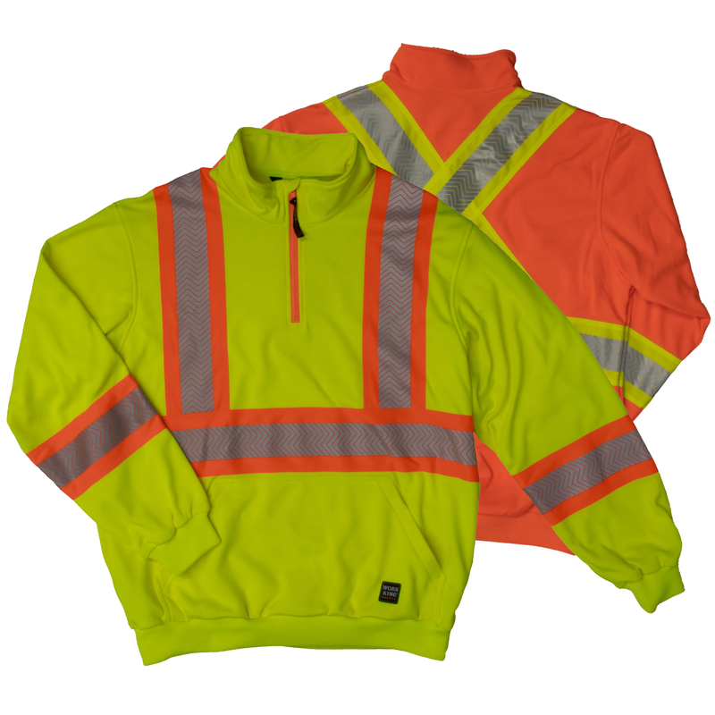 Work King SJ19 Class 2 HiVis 1/4 Zip Pullover