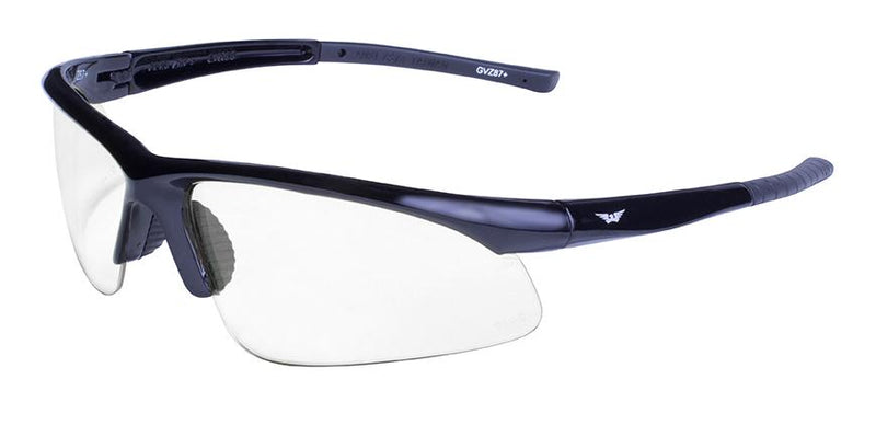 Global Vision Ambassador Safety Glasses with Clear Lenses, Gloss Black Frames