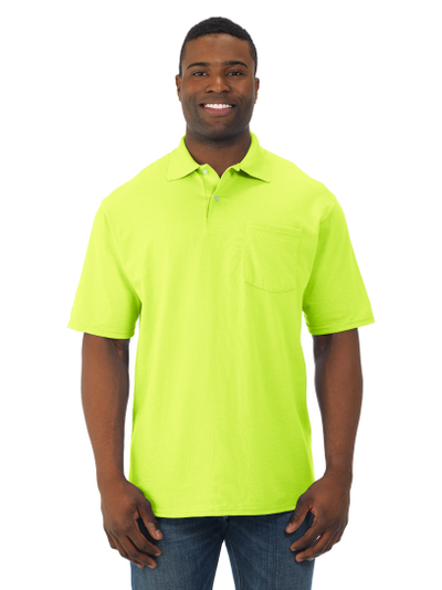 Jerzees 436MPR SpotShield Hi Vis Sport Shirt with Pocket