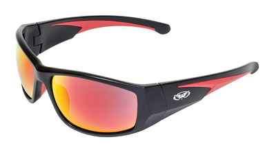Global Vision Bolt G-Tech Red Safety Sunglasses with G-Tech Red Lenses, Matte Black Frames
