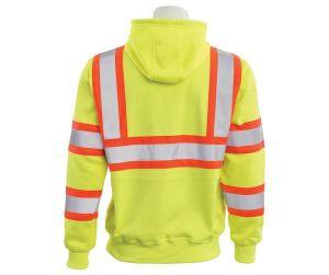 ERB W376C ANSI Class 3 Hooded Pullover Sweatshirt with Contrasting Trim