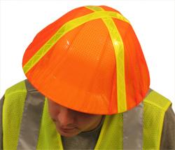 ERB S291 Hi Viz Orange Hard Hat Cover, Pack of 3