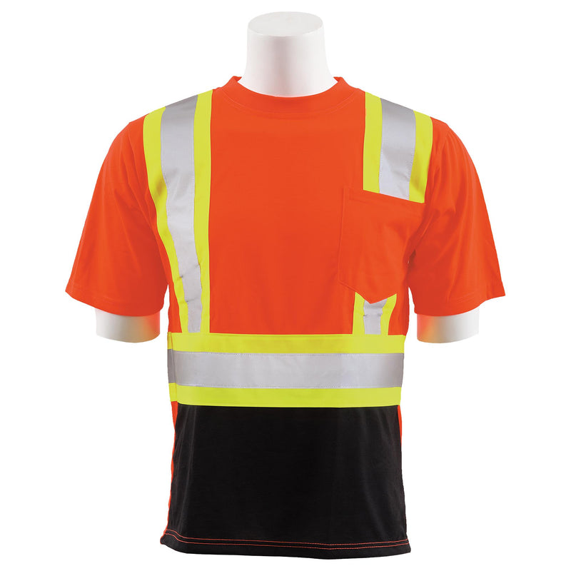 ERB 9601SBC Class 2 Hi Vis Short Sleeve T-Shirt with Contrasting Trim