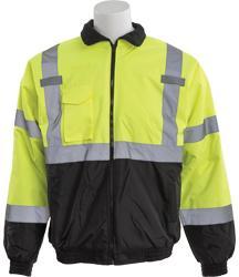 ERB W105 ANSI Class 3 Economy High Visibility Bomber Jacket, Lime