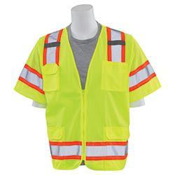 ERB S680 ANSI Class 3 Surveyors Safety Vest, Lime