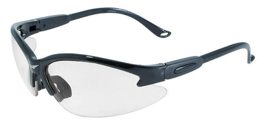 Global Vision Cougar 24 Safety Sunglasses with Clear Photochromic Lenses, Gloss Black Frames