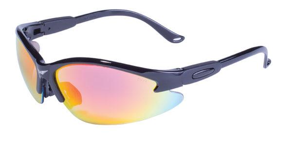 Global Vision Cougar GT Safety Glasses with G-Tech Red Lenses, Black Frames